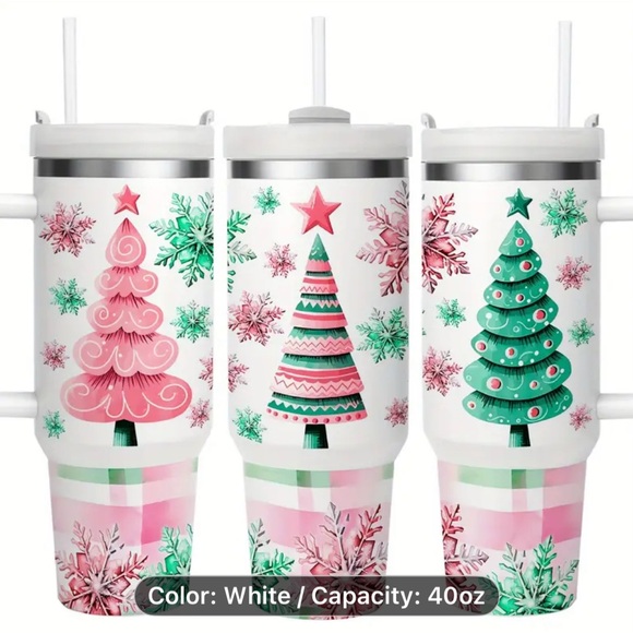Holiday Tree Design Tumbler -  40oz - Picture 1 of 5